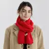 Bufanda de Punto de Color Sólido Nueva y Versátil de 12 Colores para Mujer, Bufanda de Hilo Estilo Coreano para Otoño e Invierno para Hombres y Mujeres, Parejas, Estudiantes, Calentador de Cuello de Hilo