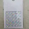 Direto da fábrica para crianças e meninas adesivos de orelha tridimensionais Verde plano música com adesivos de sobrancelha de Pérola brincos de pérola adesivos de pino de orelha