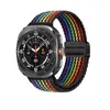Venta al por mayor de fábrica Adecuado para Samsung Galaxy Watch8 Correa de bucle trenzado de nailon con hebilla magnética de cuatro puntas de metal