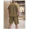 Conjunto deportivo de verano para hombre, camiseta de manga corta, ropa de baloncesto, pantalones cortos casuales, dos piezas, moda coreana 2024