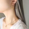 Pendientes en forma de C con torsión fría de estilo tailandés, anillo, colgante, collar, pendientes al por mayor, joyería transfronteriza