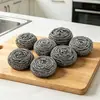 Pacote com 6 Bolas de Limpeza de Aço Inoxidável Arame de Aço Bola de Aço Suprimentos de Cozinha Escova para Lavar Louça Escova de Bola de Aço Escova para Panelas