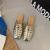 Sandalias Versátiles Transpirables de Punta Cerrada Slip-on Tejidas Estilo Retro Romano Jaula de Cerdo Verano Caladas Zapatos Nuevos 2026 Para Mujer