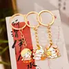 Llavero Metálico de Festival de Medio Otoño Lindo Pastel de Luna Conejo de Jade Colgante Decorativo DIY Adorno de Alto Valor para el Festival de Medio Otoño Regalo Pequeño
