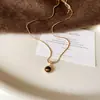 Colar Maillard Olho de Tigre Dourado Girassol Feminino Retro Corrente de Suéter Camada Única Nicho Acessórios de Luxo Leve