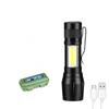 Transfronteiriço mini COB lanterna led de longo alcance portátil de liga de alumínio lado luz presente USB lanterna recarregável