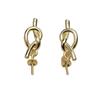 Aretes de nudo de plata S925 para mujer, cabello fetal 7-12, joyería de perlas, accesorios hechos a mano para bricolaje 4018