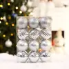 Bolas natalinas banhadas transfronteiriças, bolas brilhantes, bolas cor-de-rosa, bolas foscas, pingentes decorativos coloridos para árvore de Natal em caixa, bolas de Natal