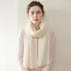 Bufanda 100% cachemira pura para mujer, cálida y resistente al frío, diseño simple, versátil, adecuada para actividades al aire libre y ciclismo, de longitud media