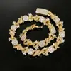 Collar de Vid de Flor de Ocho Europeo y Americano de Moda Plata S925 Incrustado Moissanita Personalidad de Moda Nicho Collar Cubano