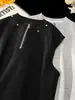 Colete Pesado com Meio Zíper para Homens, Camiseta Sem Mangas Estilosa de Verão com Rebites em Estilo Americano de Alta Qualidade