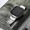 Adequado para Apple Watch com Pulseira S8 com Padrão de Dente de Metal Iwatch654321Ses7 Representativo com Pulseira de Aço