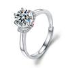 Anillo de Diamante Moissanita de Imitación Popular Transfronterizo para Mujer, Joyería de Moissanita, Anillo de Zirconia, Anillo de Diamante, Anillo de Bodas, Anillo de Pareja