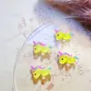 Nuevos Accesorios de Arte para Uñas de Dibujos Animados de Unicornio, Lindos Pendientes Hechos a Mano de Animales Ponis Arcoíris, Accesorios de Resina para Uñas Portátiles