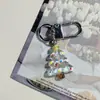 Llavero de Árbol de Navidad Translúcido, Colgante de Regalo Navideño Transparente para Estudiantes, Decoración para Mochila