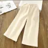 Calças largas acolchoadas com veludo para meninas CUHK 2021 outono e inverno Novo estilo estrangeiro calças infantis calças de veludo cotelê pronta entrega