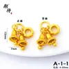 Colgante de Campana Duradero y que No se Desvanece que Atrae Riqueza y Buena Fortuna, Colgante Pequeño Chapado en Oro con Cabeza de Tigre y Lazo, Accesorios Chapados en Oro para DIY