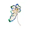 Broche Guofeng Esmalte Prata Esterlina Elegante Elegante Flor Xiangyun Broche Retro Corte Micro Diamante Casaco Terno Combinando