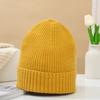 Chapéu de malha de cor sólida para outono e inverno, masculino e feminino, da mesma moda, simples, multicolorido, cacheado, frio, chapéu de casal para estudantes, chapéu de melão