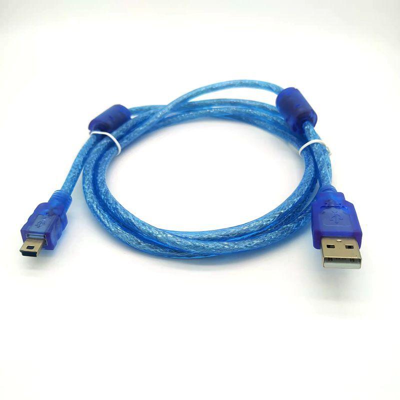 透明蓝USB A公对迷你5P线 02