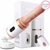 Tibe inserção totalmente automática Gun Machine aquecimento telescópico feminino simulação elétrica vibrador pênis masturbação produtos sexuais