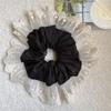 Anillo para el cabello de tejido de malla con encaje para el intestino grueso, elegante y francés, cuerda para el cabello de alta gama que combina con todo, accesorios para el cabello
