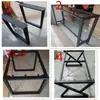 Patas de mesa de hierro, estructura de hierro, soportes de mesa de forma única, patas de mesa de comedor, patas de escritorio de oficina, patas de mesa de centro, patas de escritorio de computadora, patas de mesa de bar