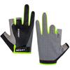 Guantes de Pesca de Verano para Hombres y Mujeres, Equipo de Pesca para Deportes al Aire Libre, Guantes de Pesca, Guantes de Seda de Hielo de Tres Dedos, Guantes Finos para Ciclismo