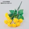 9 Cabezas de Flores de Hortensia, Crisantemos de Bola de Pez Dorado Nieve Fragantes, Plantas Acuáticas Artificiales de Plástico, Flores Falsas Decorativas para Interiores y Exteriores sin Mantenimiento, Flores de Seda