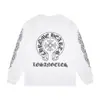 Versión Correcta Cro CH Algodón Puro de Alta Calidad Camiseta de Manga Larga Estampada para Hombre y Mujer Venta al por Mayor Artículos en Stock Venta al por Mayor Europea Americana Explosivo
