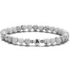 Pulsera de cuentas de turquesa blanca de 6 mm de venta caliente europea y americana, pulsera de letras para pareja para hombre, joyería de estación independiente transfronteriza