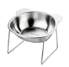 Cuenco de Agua Transfronterizo de Acero Inoxidable 304 No se Vuelca Fácilmente Cuenco para Gatos Cuenco para Perros Cuenco con Protección para el Cuello de Mascotas Cuenco para Aumentar el Apetito Cuenco de Arroz Cuenco de Arroz Elevado