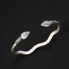 Atacado de fábrica prata 990 temperamento retrô pulseira de ajuste aberto feminina design prata tailandesa Pulseira de Lótus