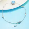 Pulsera de Plata de Ley S925 con Punta de Estrella para Mujer, Exquisito Collar, Joyería de Mano Versátil, Regalo para Novia o Mejor Amiga, Regalo Mayorista 520