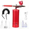 Dispositivo de Injeção de Oxigênio Hidratante de Beleza Elétrico, Aerógrafo para Esmalte, Pistola de Spray para Gradiente de Nail Art, Pistola de Spray para Confeitaria, Caneta de Spray Colorida para Miniaturas