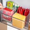 Caja de almacenamiento lateral para puerta de refrigerador, caja para conservación de alimentos de cocina, clasificación de grado alimenticio multifuncional para el hogar, artefacto para acabado congelado