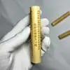 Pieza de Mango de Bambú de Jade Sólido con Material de Cristal Amarillo, Grabado Dorado, Arte de Bambú Tallado a Mano, Bambú al por Mayor