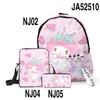 3D Novo Periférico Impresso Sanrio Melody Conjunto de Três Peças Mochila Escolar Mochila de Estudante Bolsa de Lápis