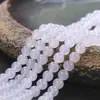 Ágata blanca natural semiacabado cuentas redondas cuentas sueltas diy pulsera a juego collar material de joyería accesorios cuentas espaciadoras pulsera