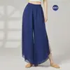 Pantalones de Chifón con Abertura para Danza Clásica Danza Moderna Danza China Pantalones de Práctica de Verano Pantalones de Pierna Ancha de Gasa para Mujer