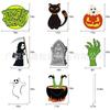 2025 Decoração Popular de Fantasma de Halloween Luminoso Pendurado para Exterior Festa à Prova de Chuva Decoração de Gramado Sinal de Chão para Pátio