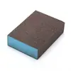 Bloco Lixador Esponja Azul de Quatro Lados para Marcenaria Móveis Superfície de Tinta Polimento Lixa Polimento Bloco Lixador Esponja de Corindo Marrom