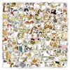 100 pegatinas de graffiti de gatitos de dibujos animados, gatos lindos, decoración transfronteriza, pegatinas para coche, equipaje, guitarra, venta al por mayor