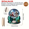 Conjunto de 12 Peças de Bola de Neve de Madeira Plana 2D Bola de Cristal de Natal Janela de Casa Escritório Pátio Decoração de Festa Pingente