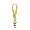 Llavero pulsera de cuerda de algodón tejida a mano, pulsera tejida con colgante, llavero, colgante para llave de coche