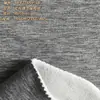 Tela Gruesa de Poliéster-Spandex con Forro Polar del Fabricante, Material Polar, Chaqueta Gris Jaspeado con Forro Polar, Tela Cálida