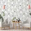 Pegatina de Pared Floral Romántica Autoadhesiva Papel Tapiz Resistente a la Humedad y al Moho Ecológico Lujo Ligero Decorativa para Pared de Dormitorio Armario Renovación