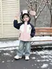 Chaqueta de Esquí de Invierno para Niñas 2026 Nuevo Estilo Ropa Exterior Estilo Otoño/Invierno Ropa de Invierno Acolchada para Niños Parka Gruesa con Forro de Forro Polar