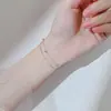 Pulseira corrente escama de cobra prata esterlina camada dupla design nicho simples estilo frio estudante estilo coreano feminino amigas personalidade