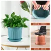 Vaso de Flores Retro Imitação de Cerâmica, Diâmetro Extra Grande, Estilo Nórdico, Vaso Espessado de Resina para Rosas, Flores Frescas e Plantas Verdes, Vaso de Flores Respirável com Controle de Raízes